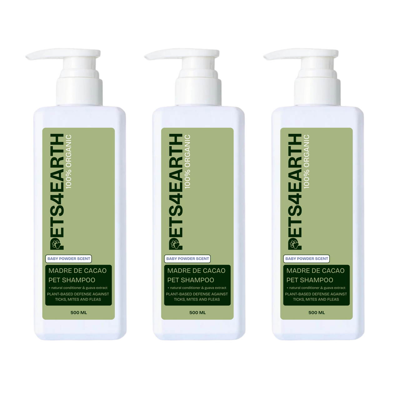Pets4Earth 100% Organic Madre De Cacao Pet Shampoo & Conditioner (500 mL)