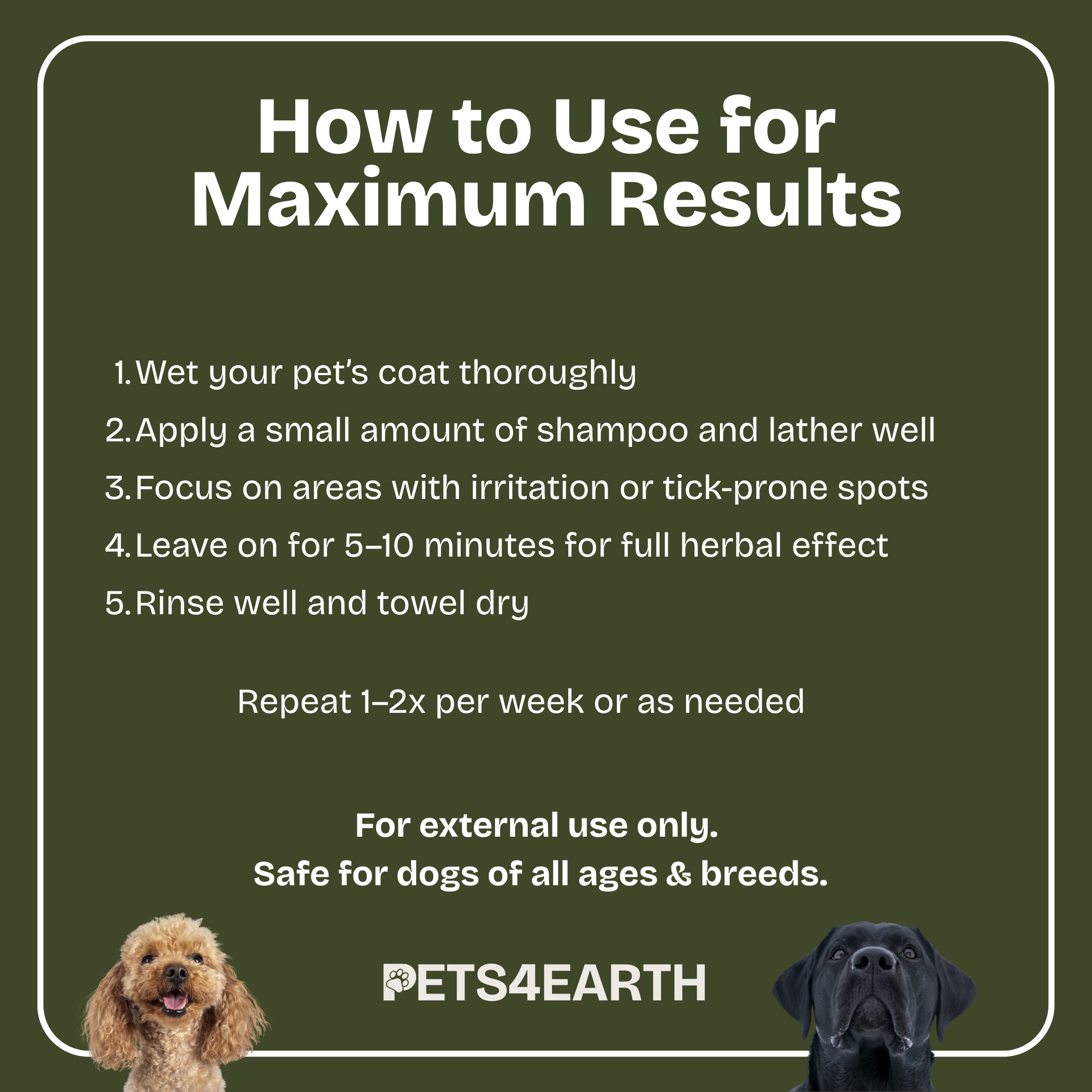 Pets4Earth 100% Organic Madre De Cacao Pet Shampoo & Conditioner